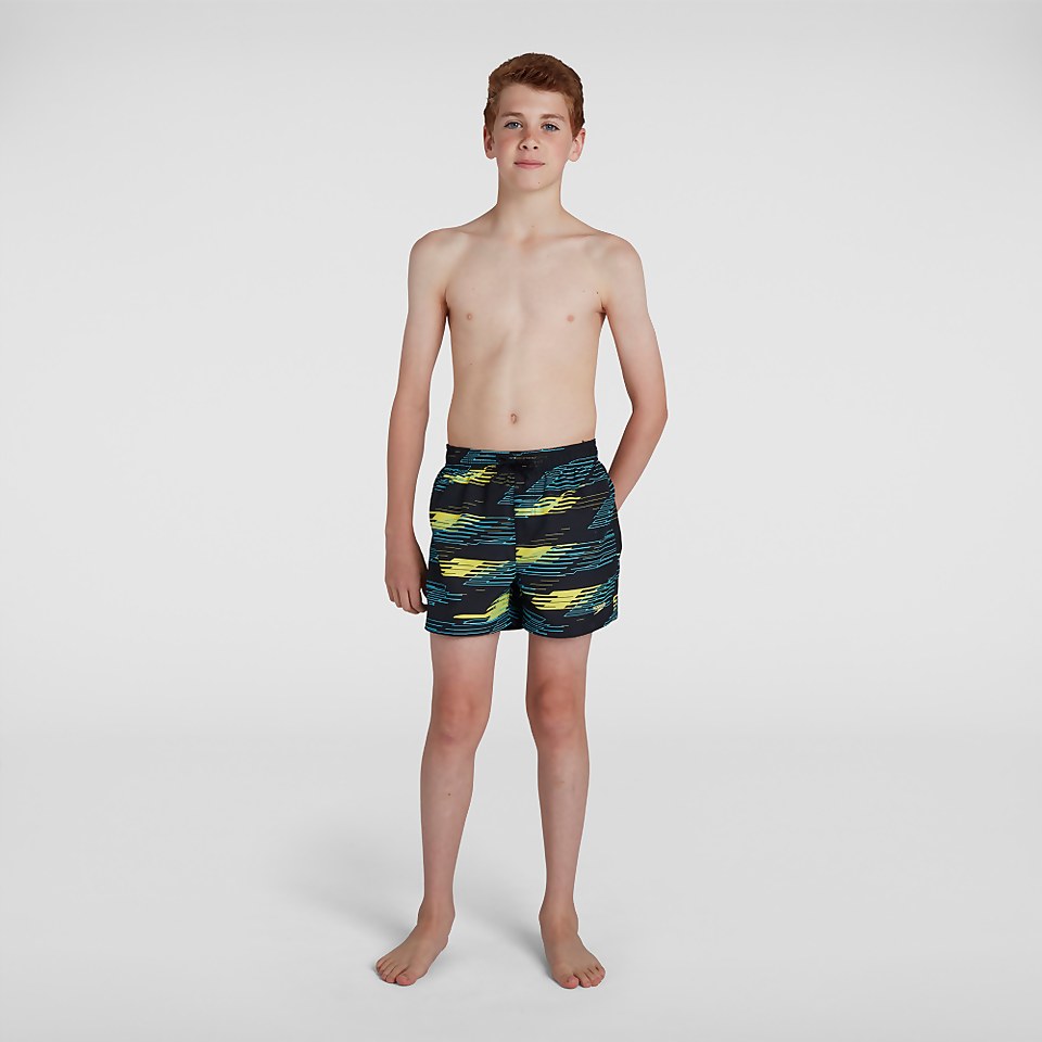 Boys' Printed 13" Watershort Black