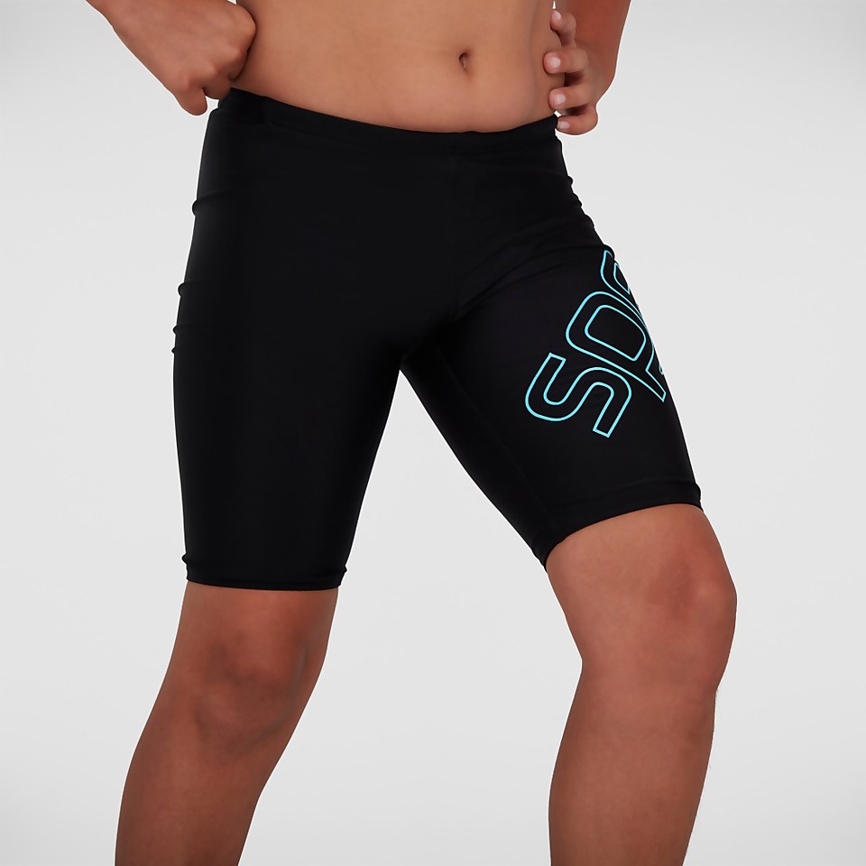 Jungen Boom Logo Placement Schwimmhose in Schwarz