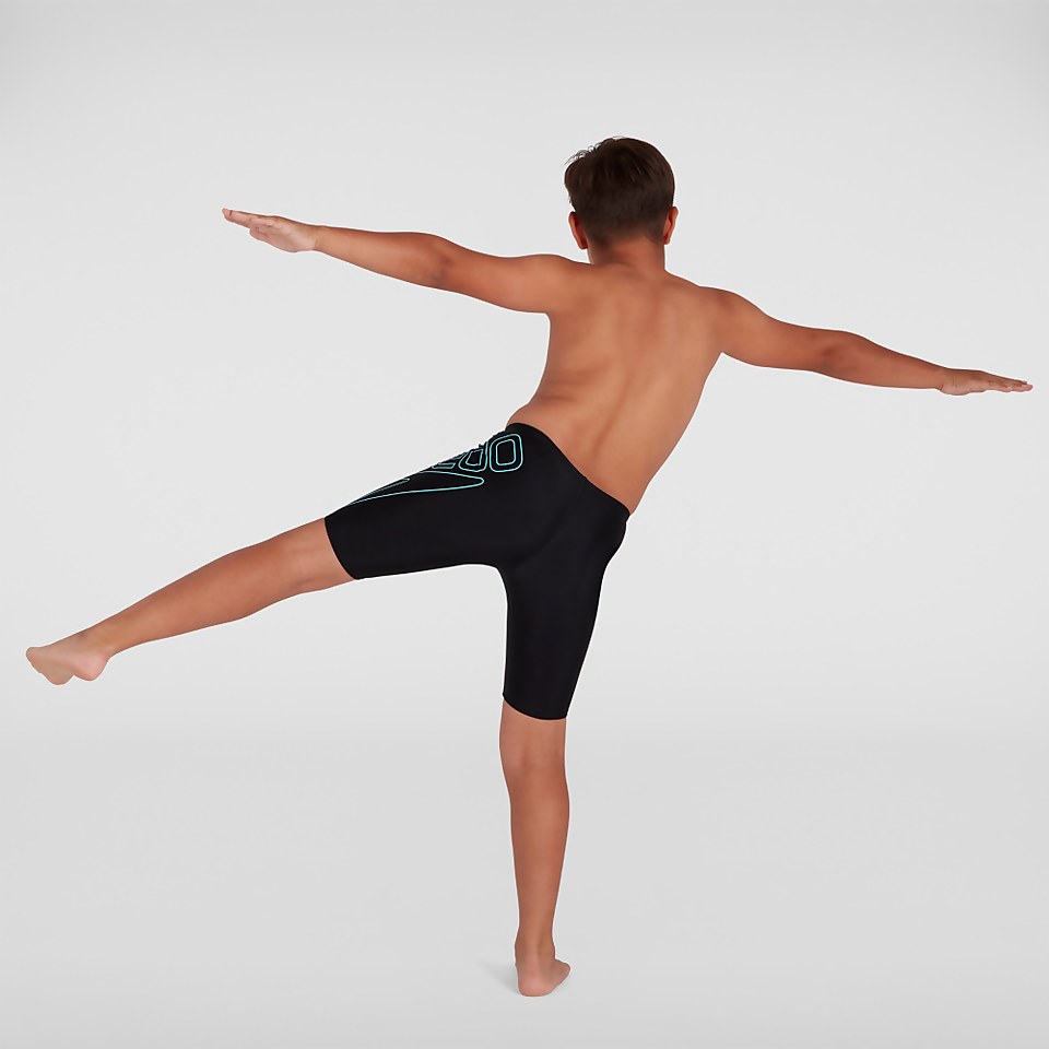 Jungen Boom Logo Placement Schwimmhose in Schwarz