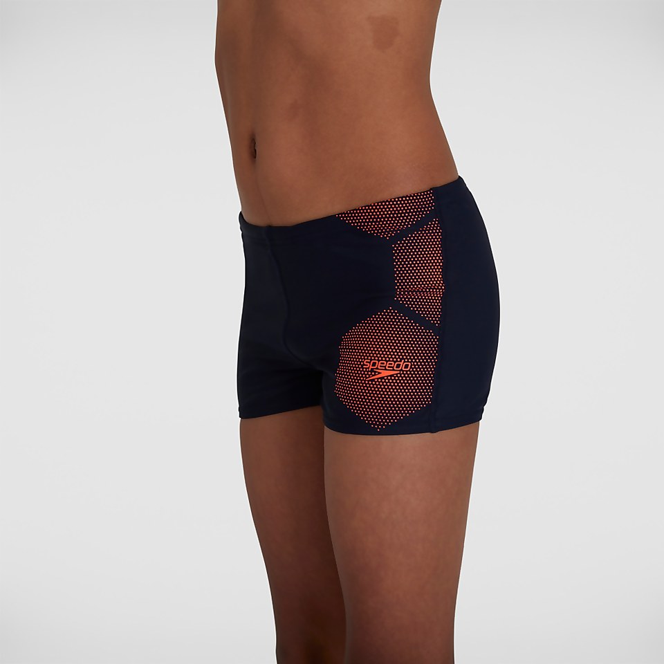 Jungen Tech Placement Aquashorts in Marineblau