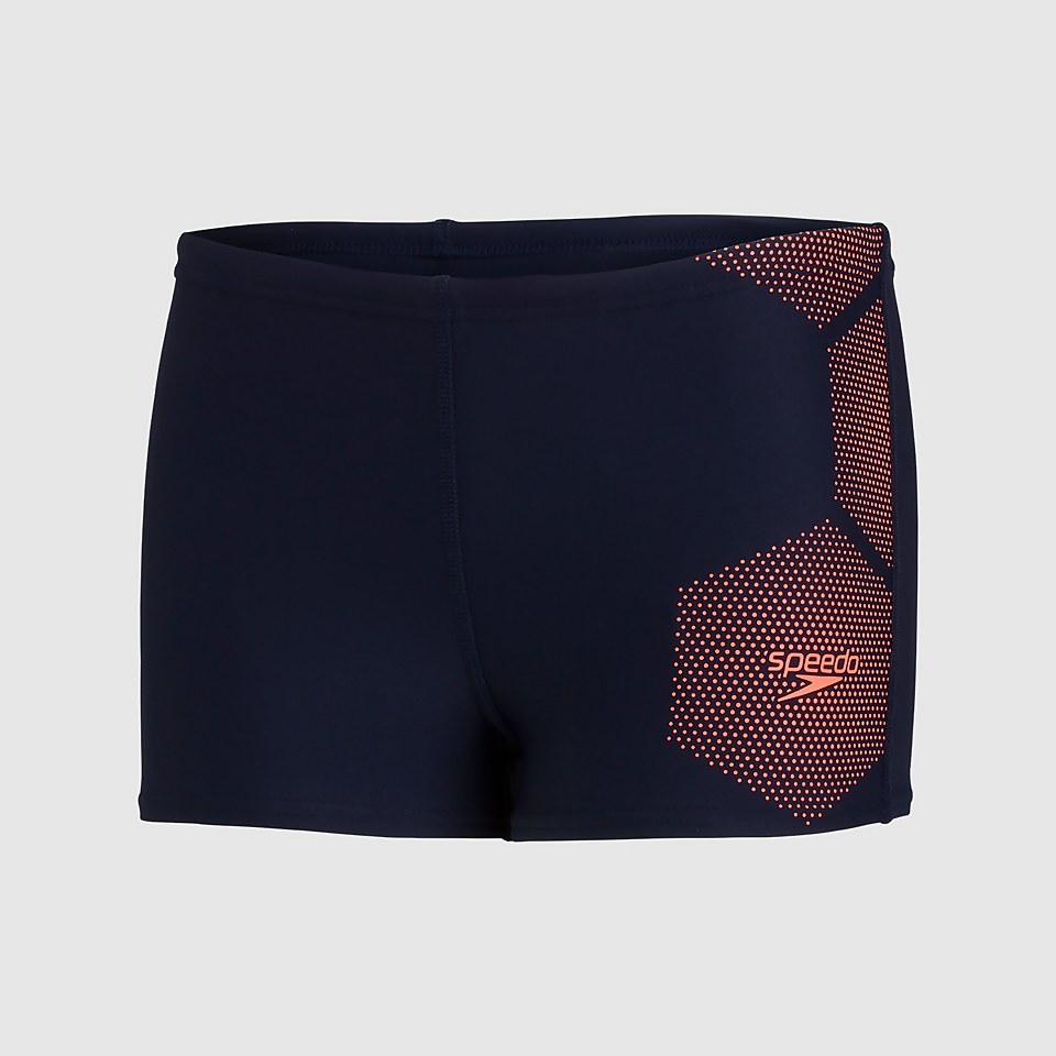Jungen Tech Placement Aquashorts in Marineblau