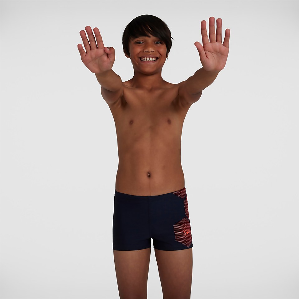 Jungen Tech Placement Aquashorts in Marineblau