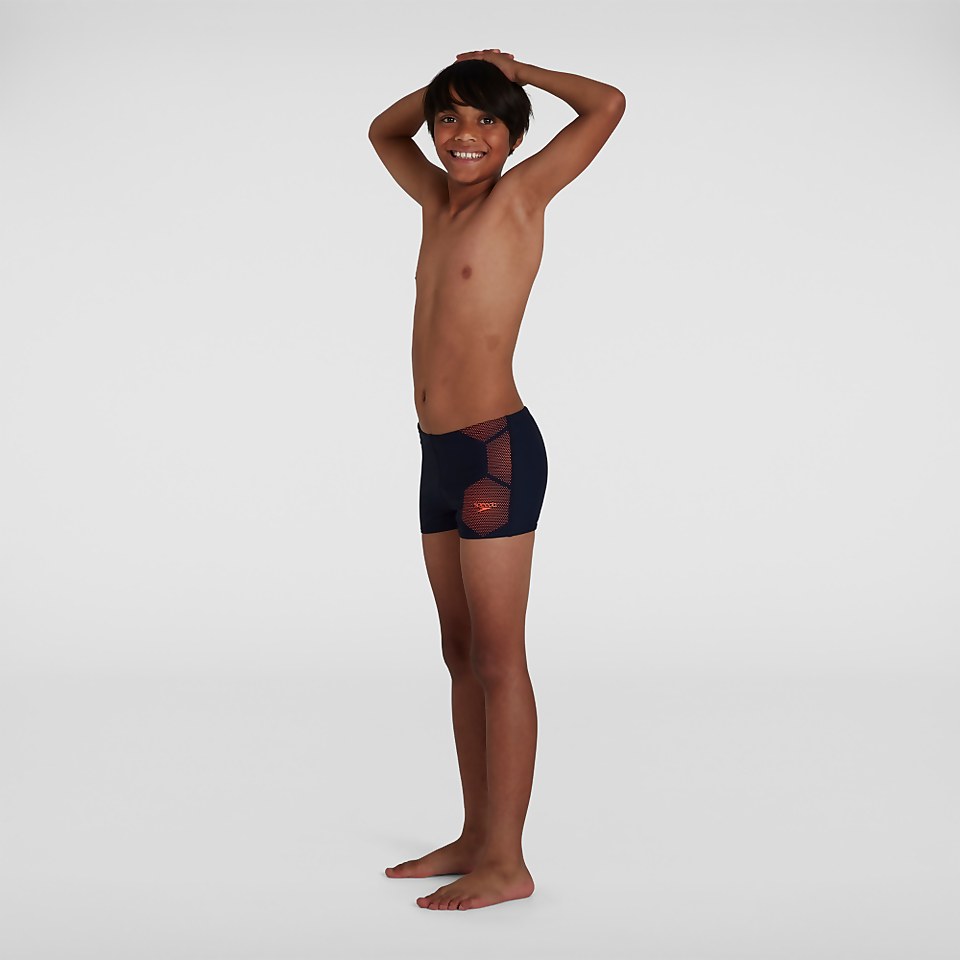 Jungen Tech Placement Aquashorts in Marineblau