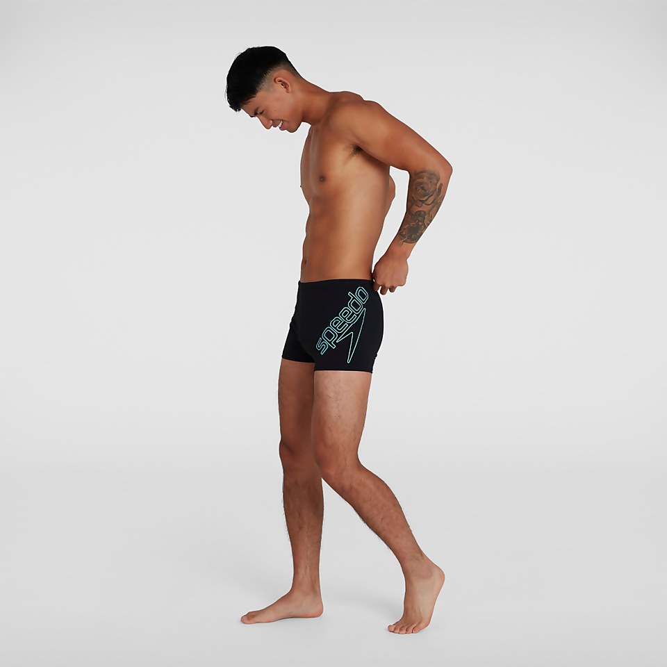 Boxer de bain Homme Boom Logo Placement Noir