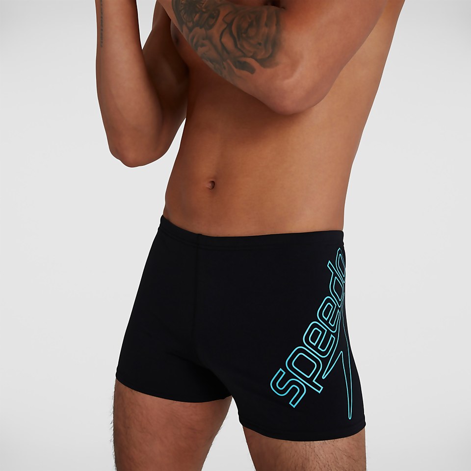 Boxer de bain Homme Boom Logo Placement Noir