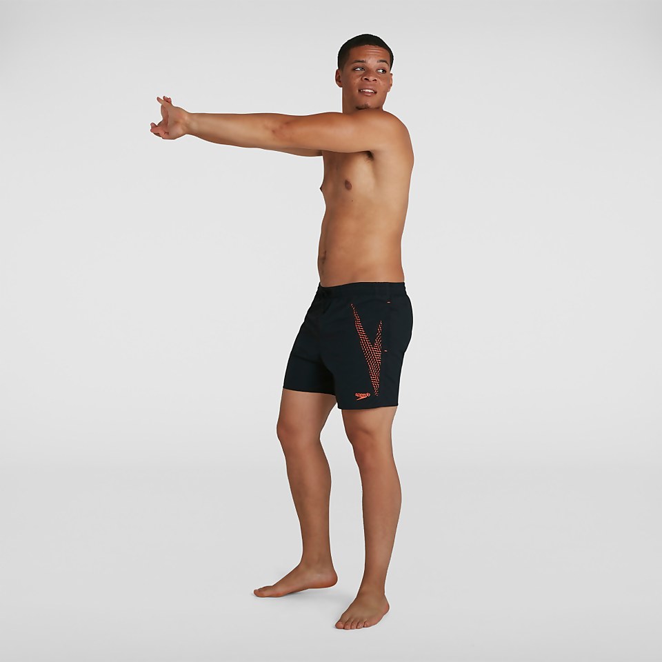 Herren Boom Logo 16" Badeshorts in Schwarz