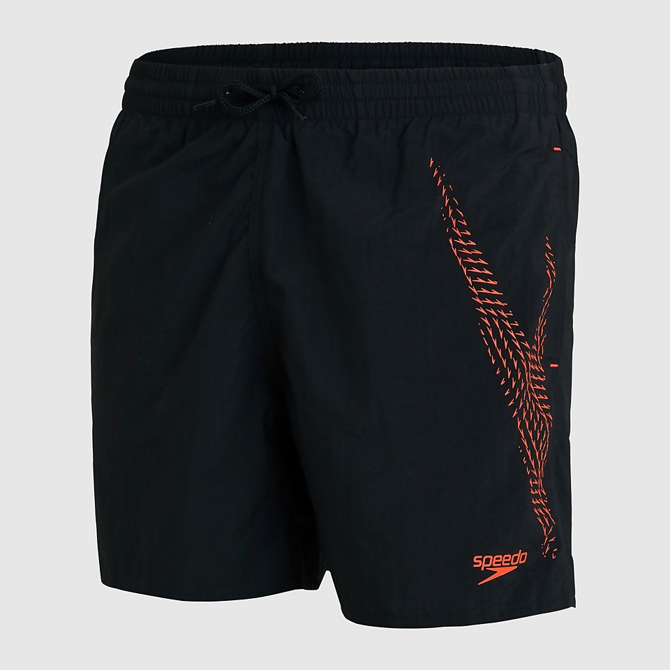 Herren Boom Logo 16" Badeshorts in Schwarz