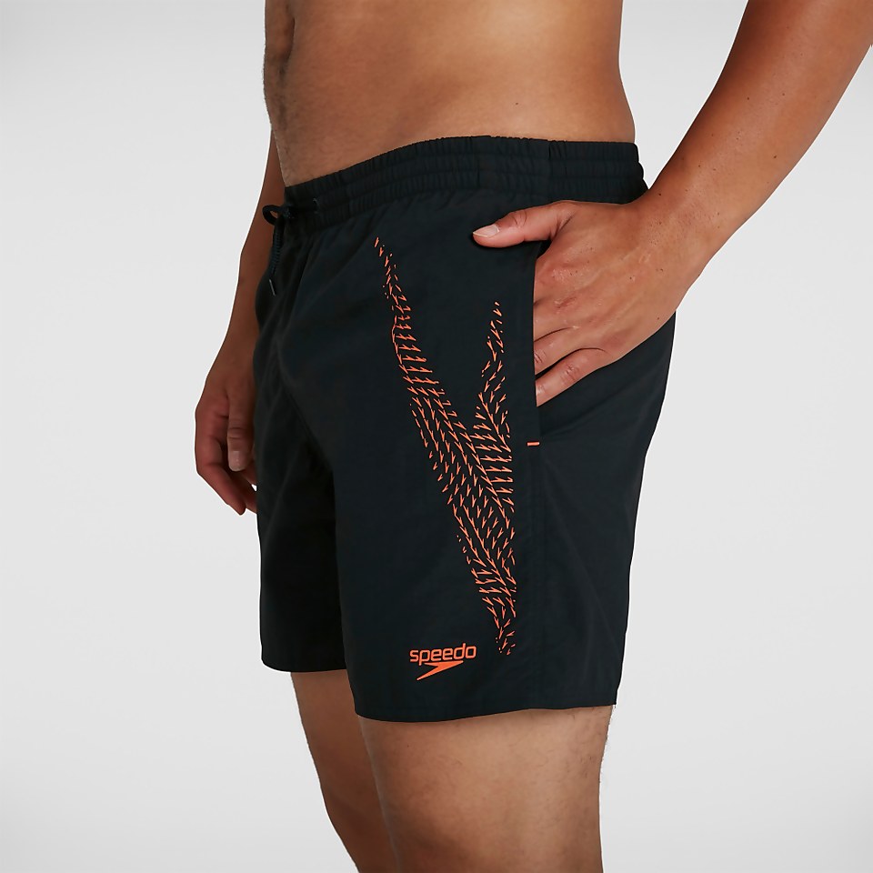 Herren Boom Logo 16" Badeshorts in Schwarz