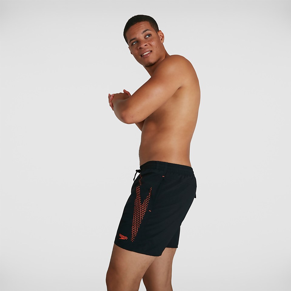 Herren Boom Logo 16" Badeshorts in Schwarz