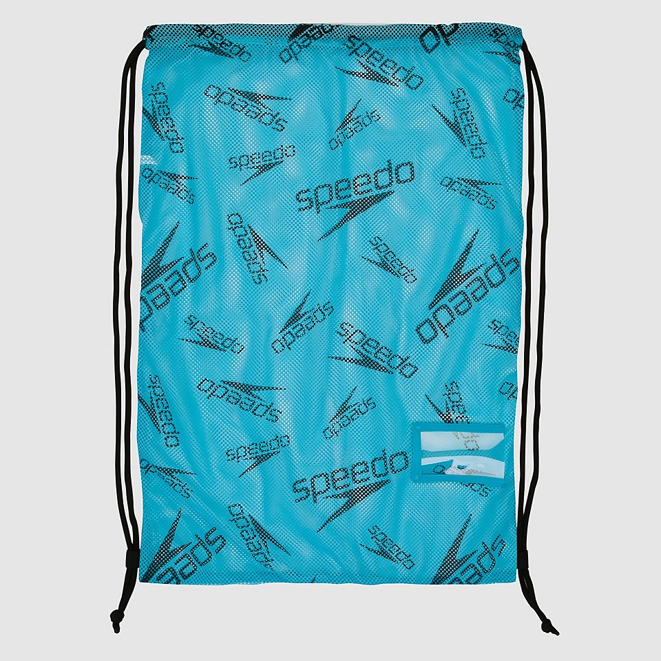 Unisex Printed Mesh Bag Blue