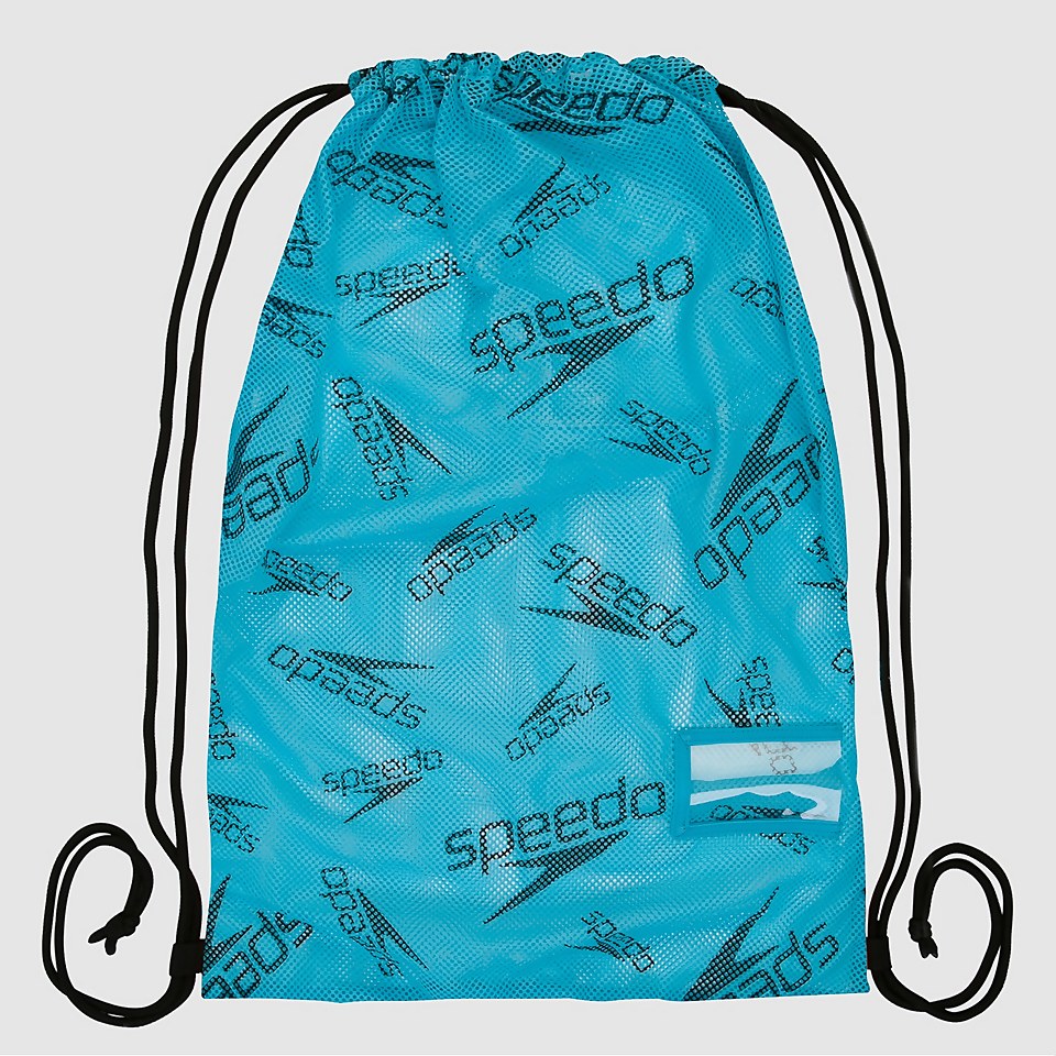 Unisex Printed Mesh Bag Blue