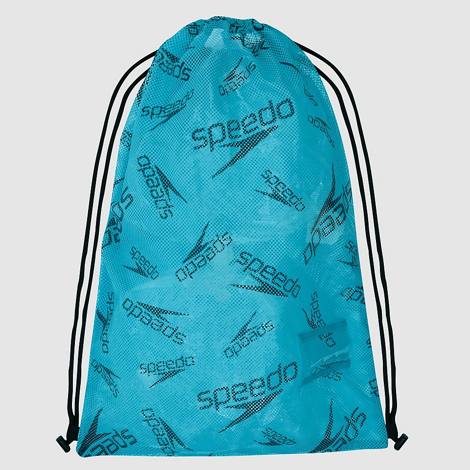 Unisex Printed Mesh Bag Blue