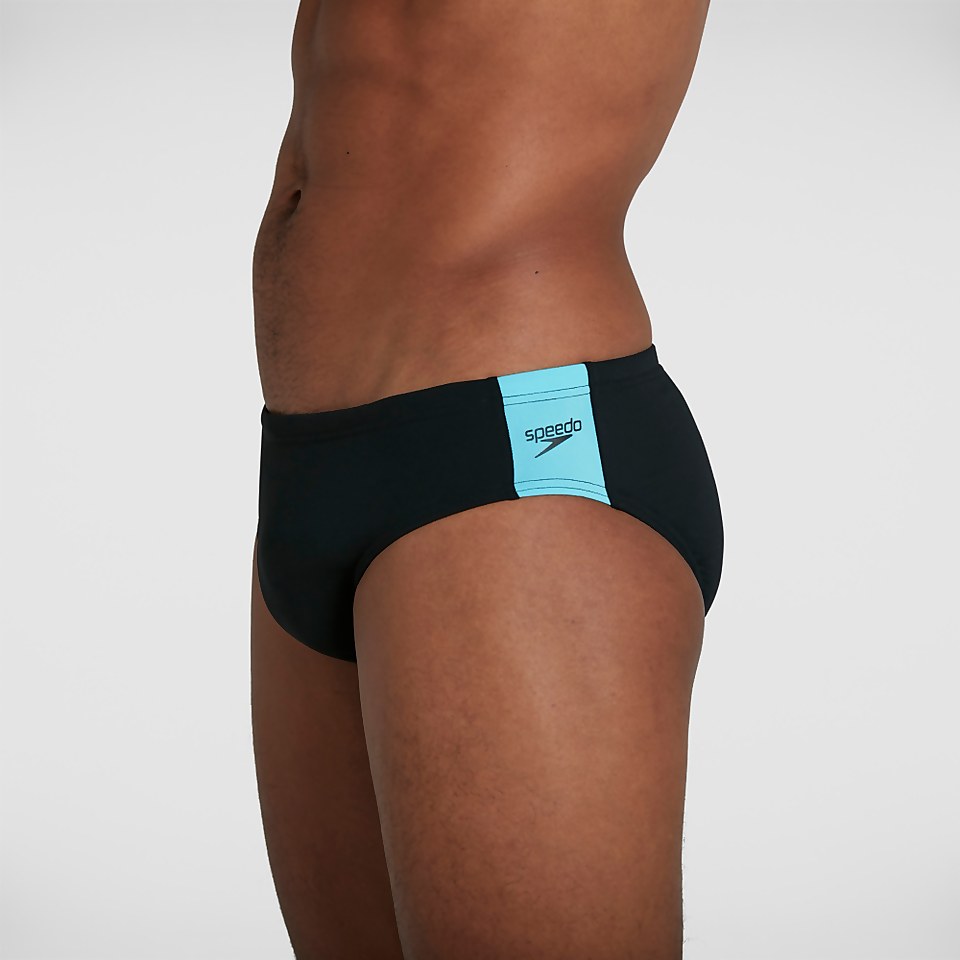 Herren Boom Logo Splice 7 cm Badehose in Schwarz