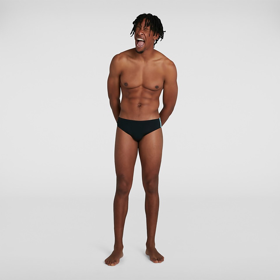 Herren Boom Logo Splice 7 cm Badehose in Schwarz