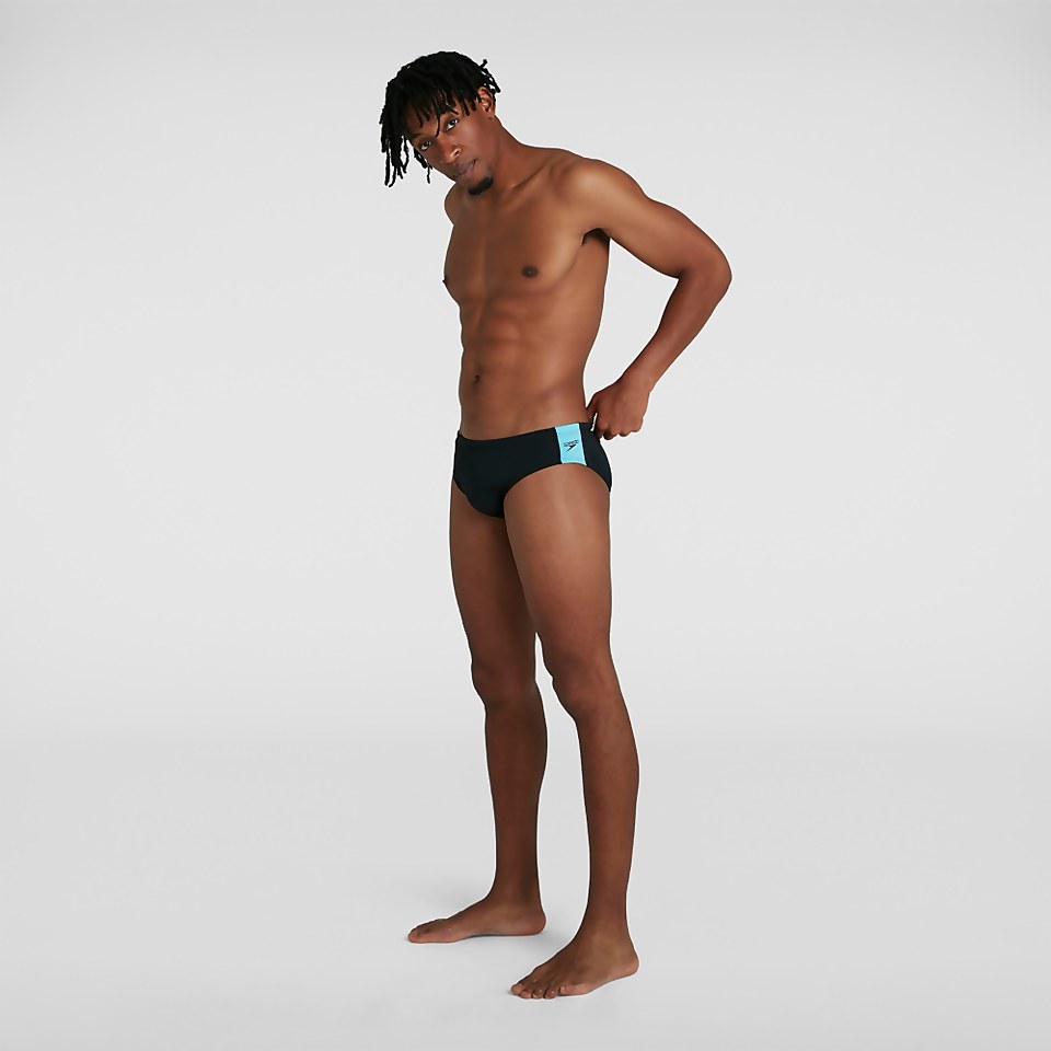 Herren Boom Logo Splice 7 cm Badehose in Schwarz