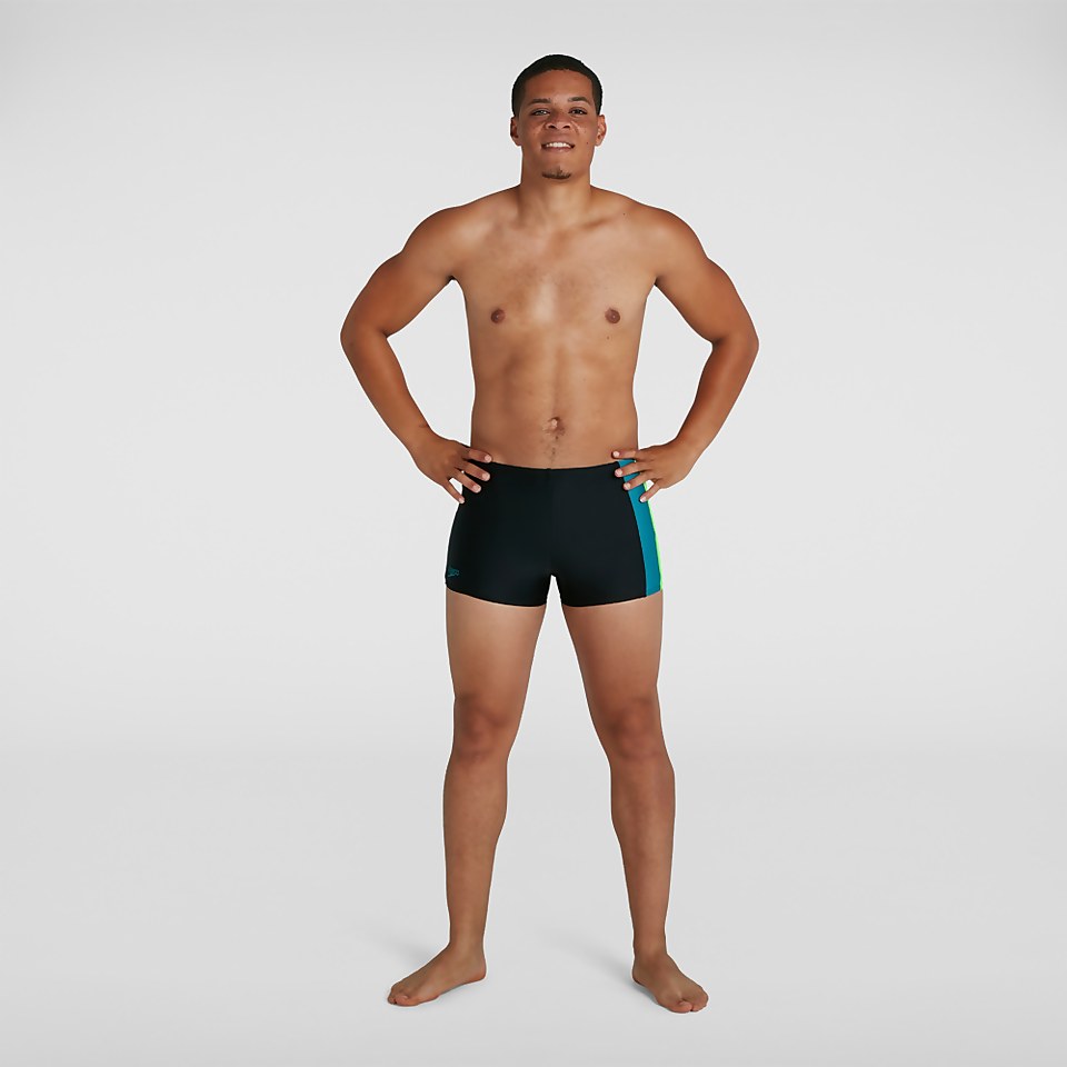 Boxer de bain Homme Color-block Noir