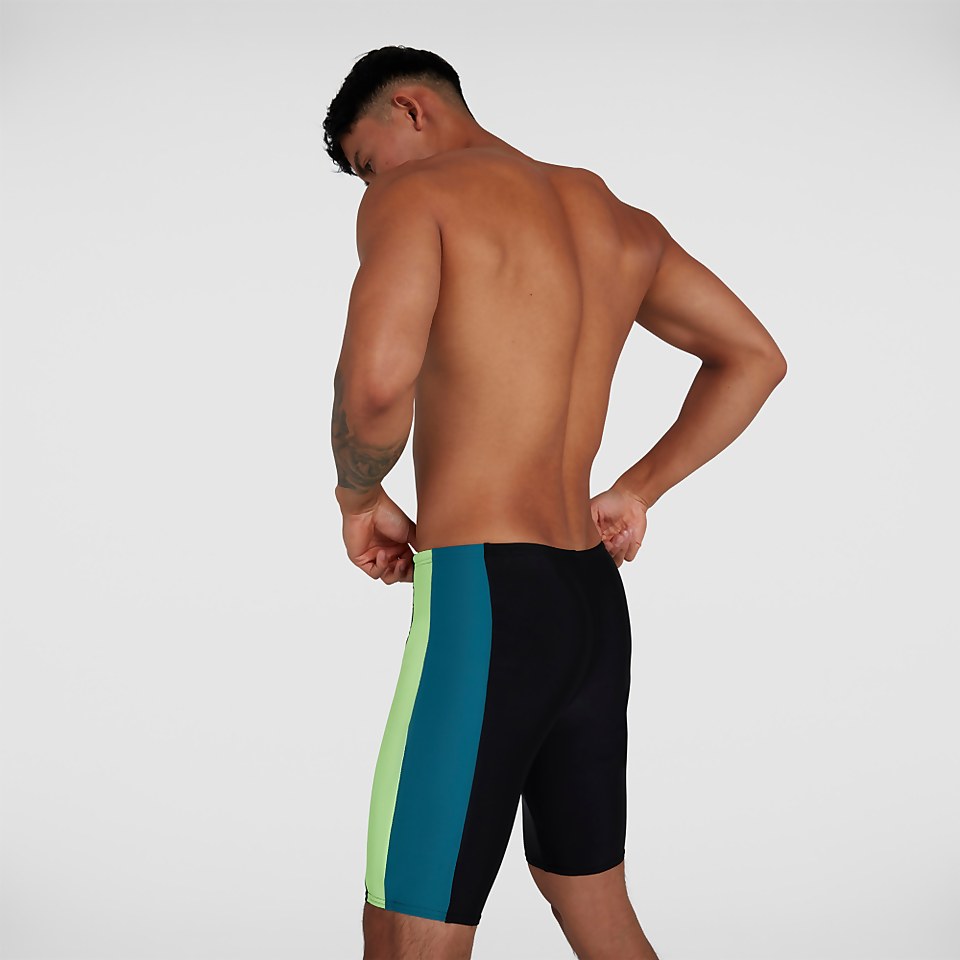 Herren Colourblock Schwimmhose in Schwarz