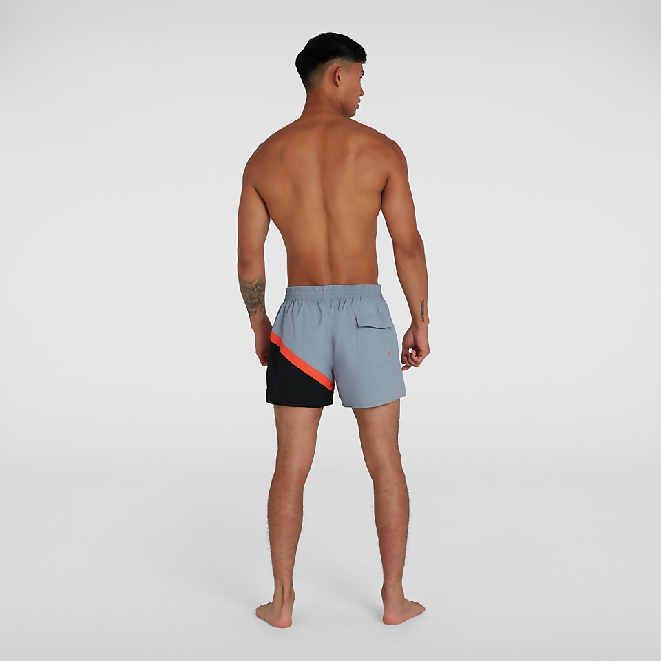 Herren Colourblock 14" Badeshorts in Grau