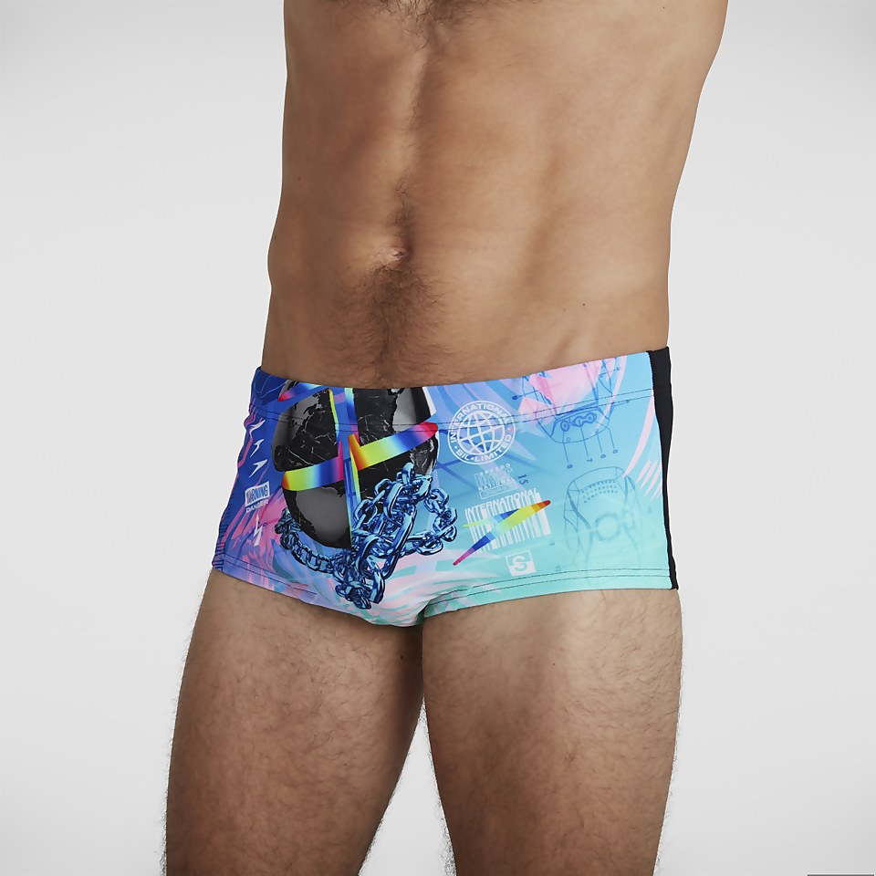 Herren 17 cm Club Training Placement Badehose in Schwarz