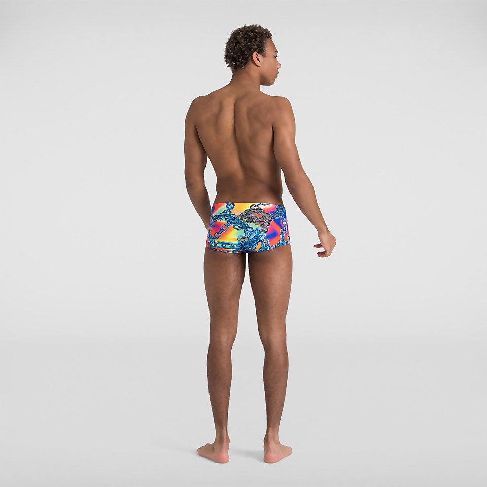 Herren 17 cm Club Training Allover Badehose in Blau