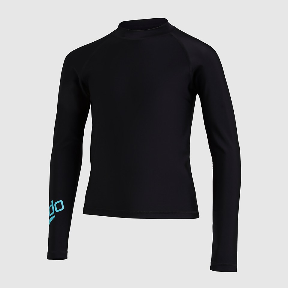 Junior Unisex Boom Logo Rash Top Black
