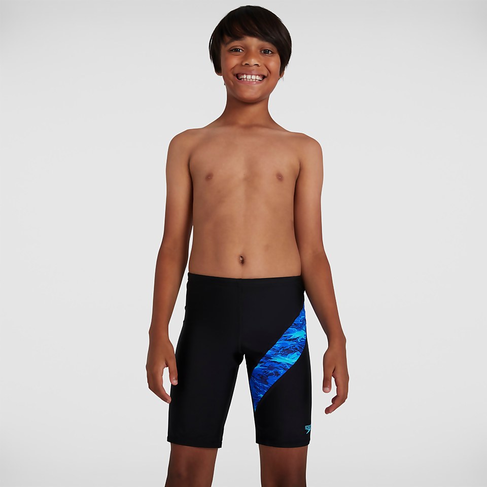 Boys' Digital Allover Cross Panel Jammer Black