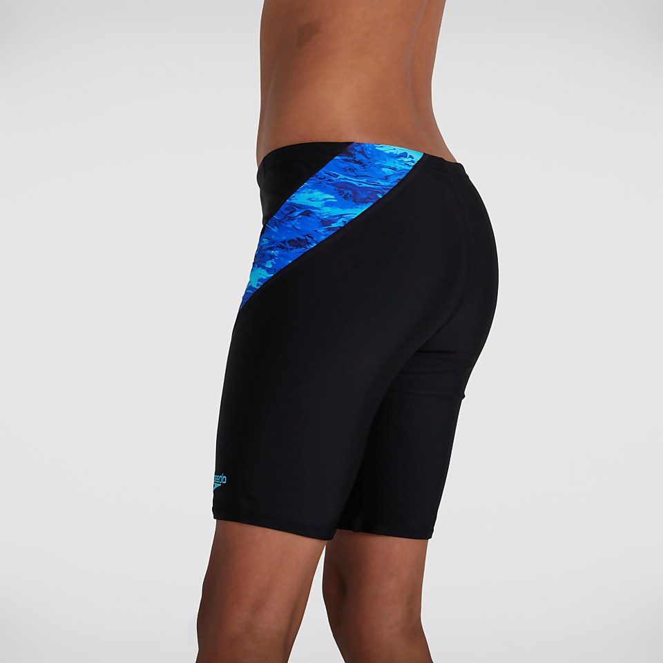 Boys' Digital Allover Cross Panel Jammer Black
