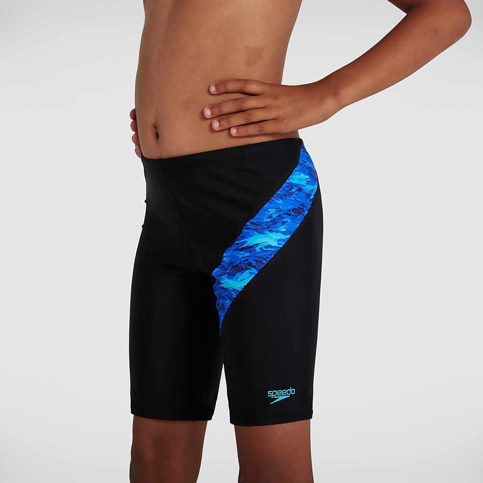 Boys' Digital Allover Cross Panel Jammer Black