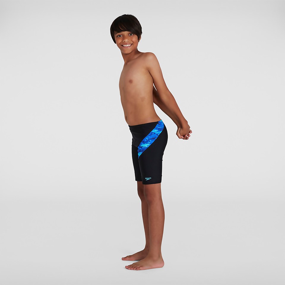 Boys' Digital Allover Cross Panel Jammer Black