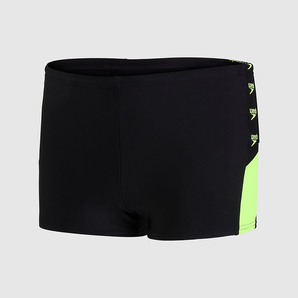 Boys' Boom Logo Splice Aquashort Black