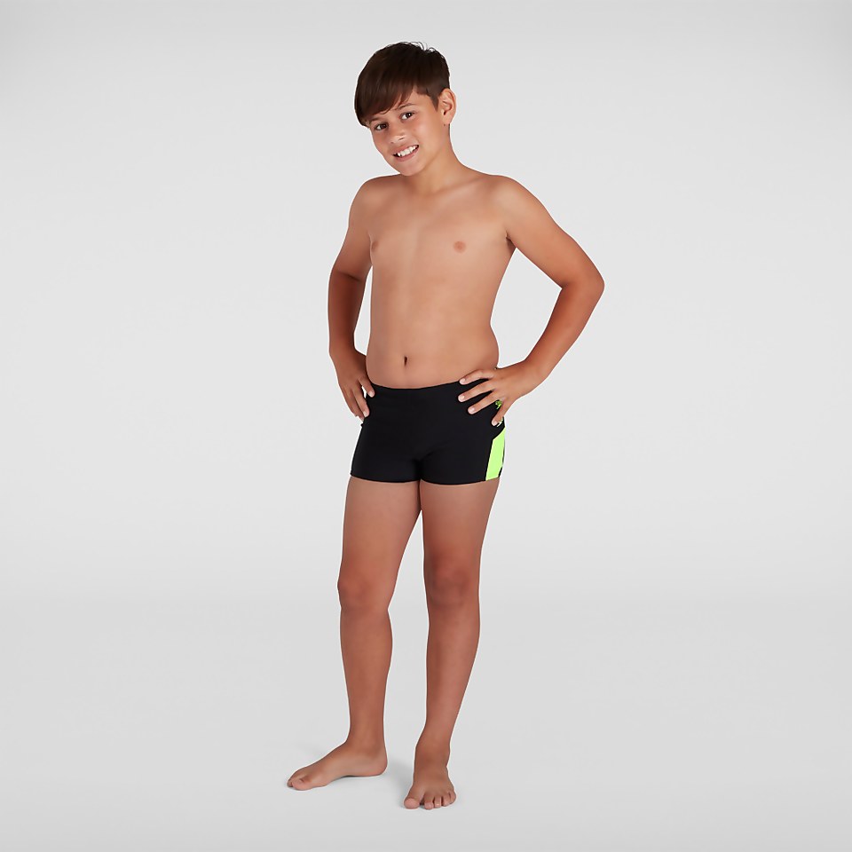 Boys' Boom Logo Splice Aquashort Black
