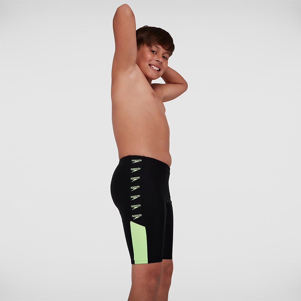 Boys' Boom Logo Splice Jammer Black