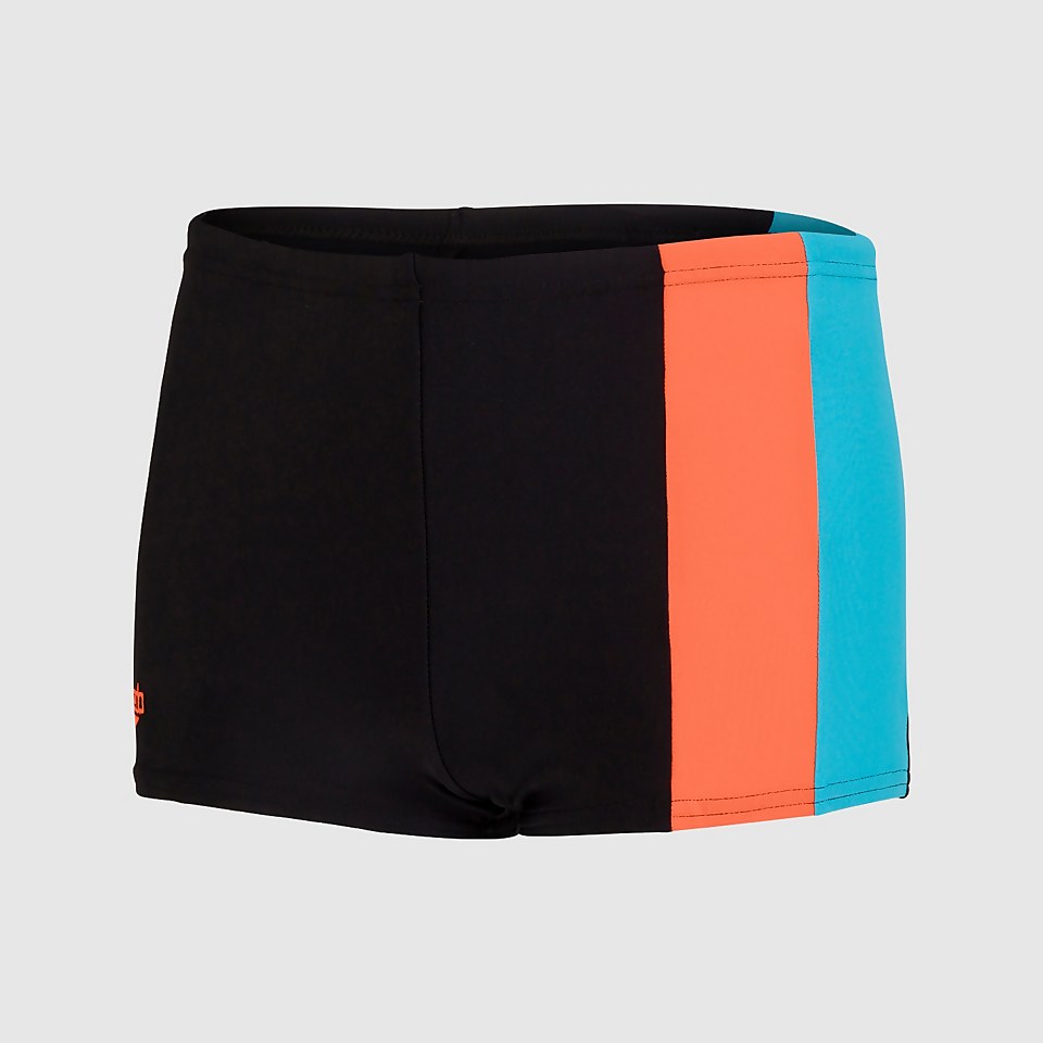 Jungen Colourblock Aquashorts in Schwarz