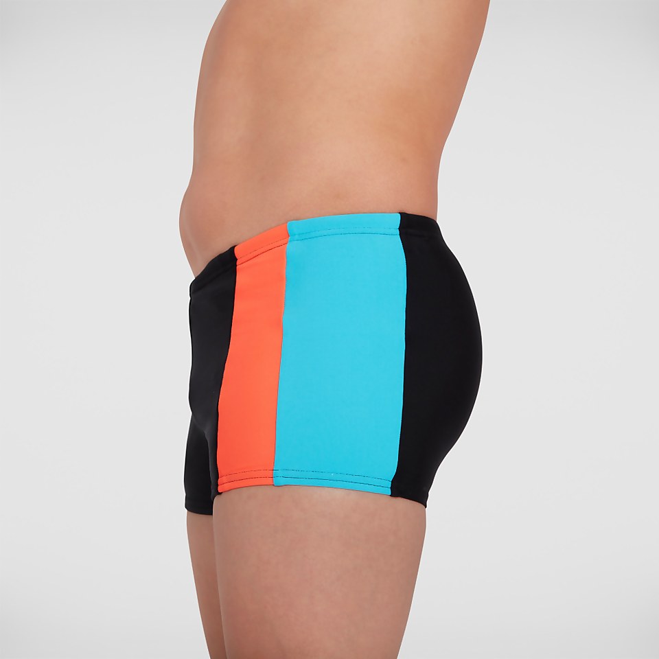 Jungen Colourblock Aquashorts in Schwarz