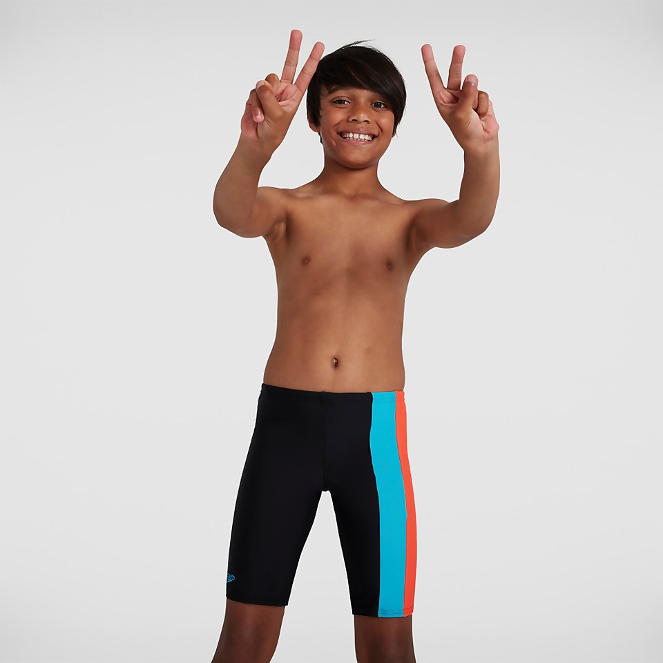 Jungen Colourblock Schwimmhose in Schwarz