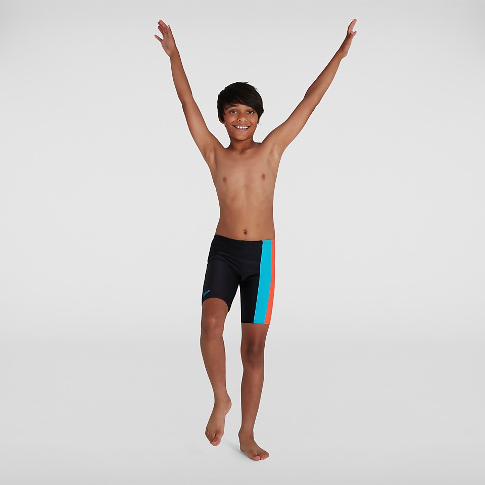 Jungen Colourblock Schwimmhose in Schwarz