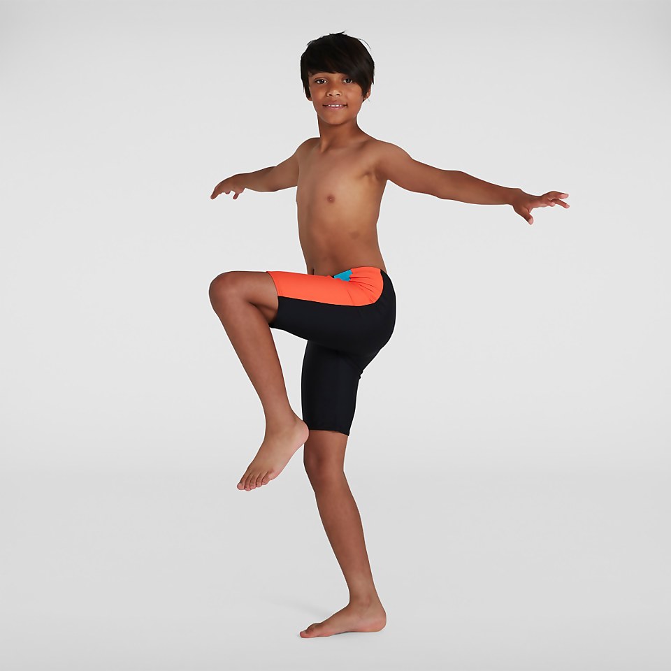 Jungen Colourblock Schwimmhose in Schwarz