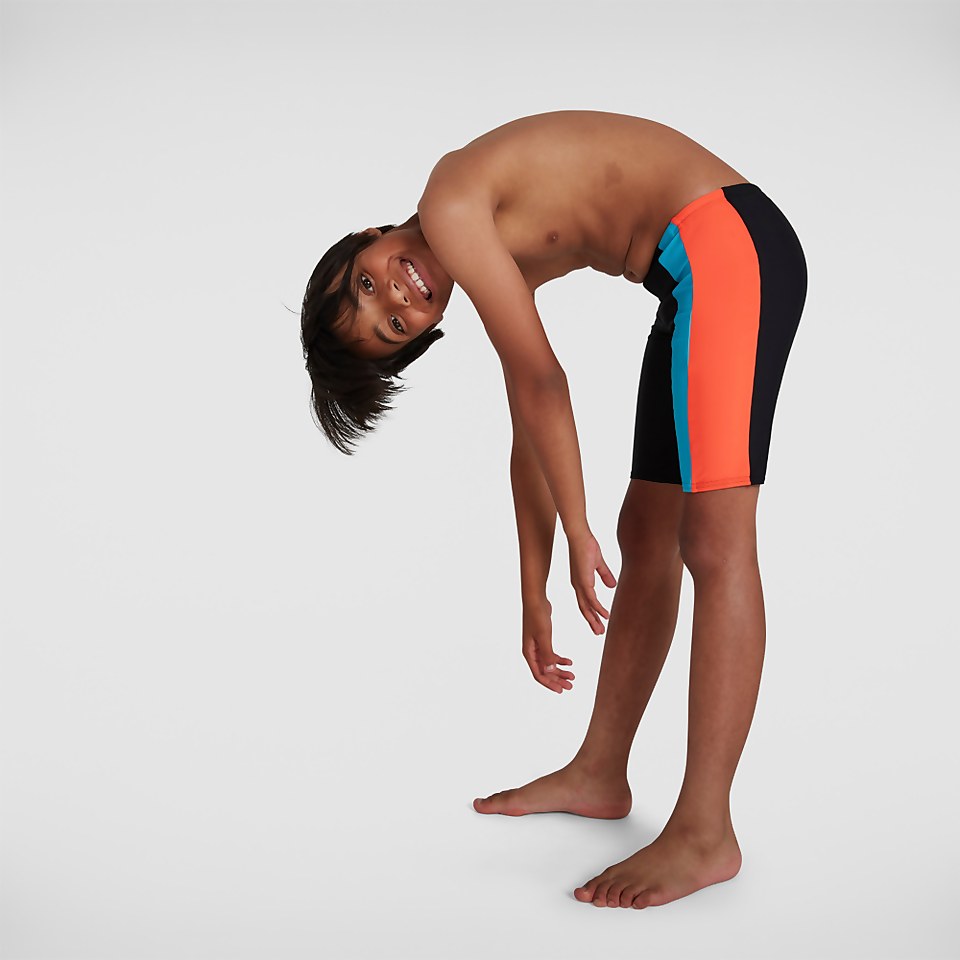 Jungen Colourblock Schwimmhose in Schwarz