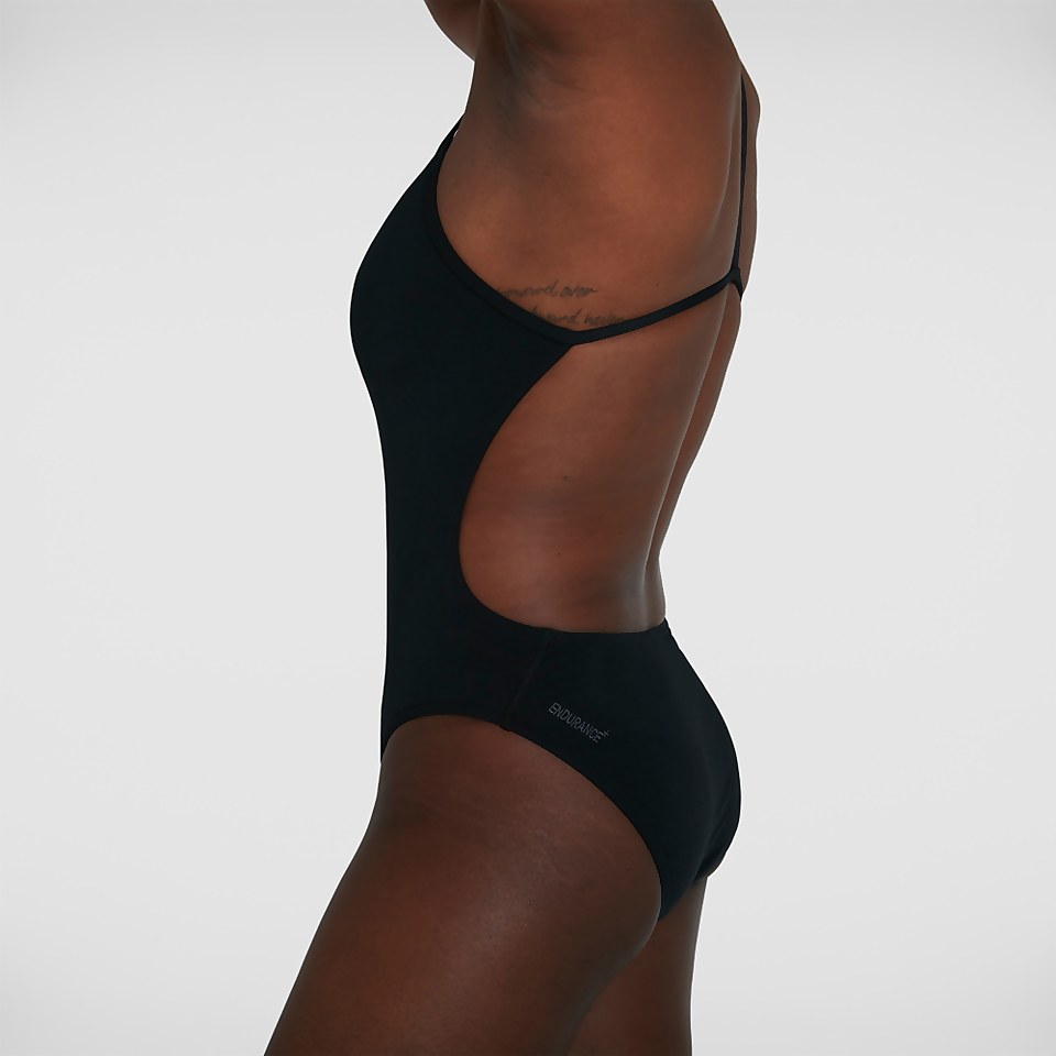 Damen Endurance+ Thinstrap Badeanzug in Schwarz