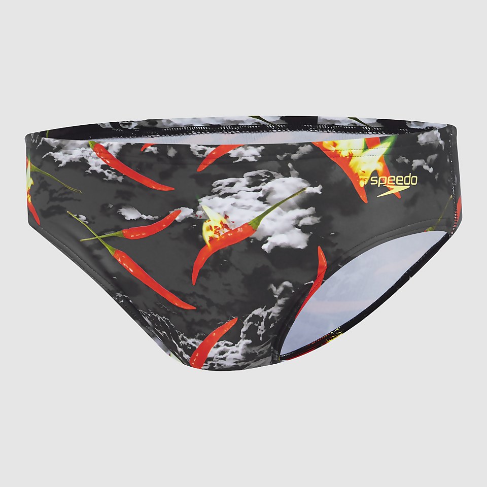 Herren Exclusive Escape 5 cm Badehose Schwarz/Rot