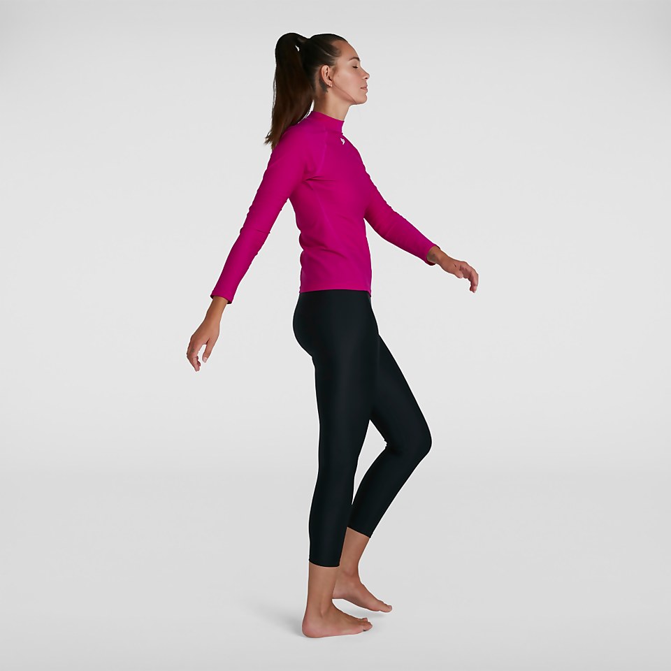 Women's Essential Long Sleeve Rash Top Pink