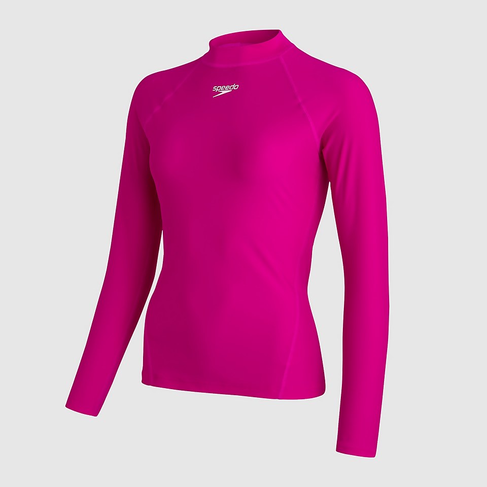 Women's Essential Long Sleeve Rash Top Pink