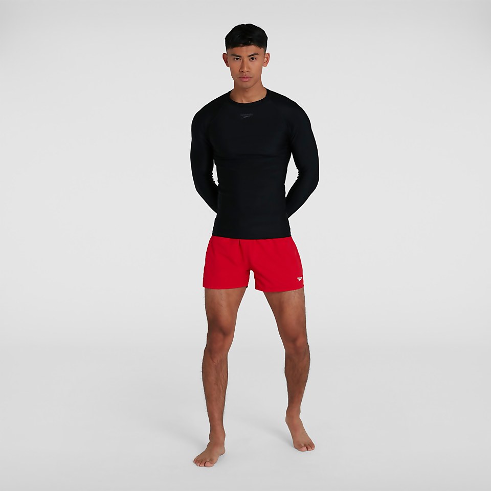 Men's Essential Long Sleeve Rash Top Black