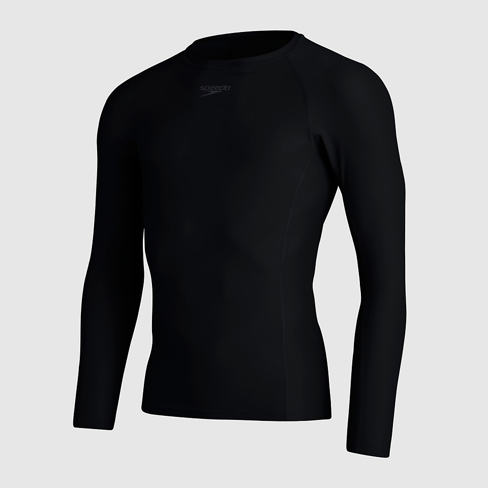 Men's Essential Long Sleeve Rash Top Black