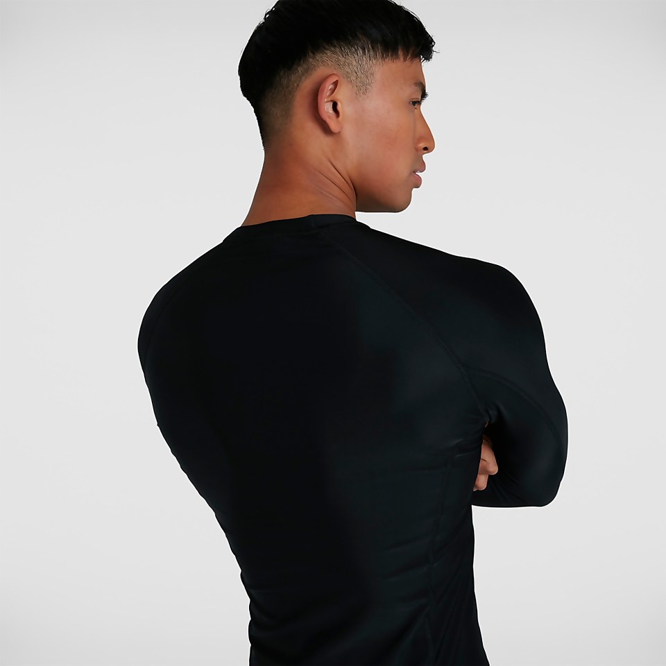 Men's Essential Long Sleeve Rash Top Black