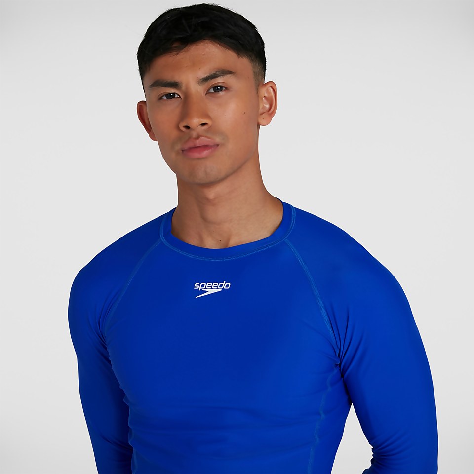 Men's Essential Long Sleeve Rash Top Blue