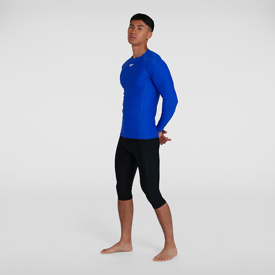 Damen Essential Long Sleeve Rash Top in Blau
