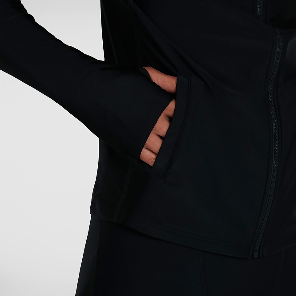 Men's Essential Zip Front Rash Top Black