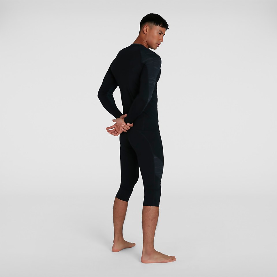 Men's Sports Long Sleeve Rash Top Black