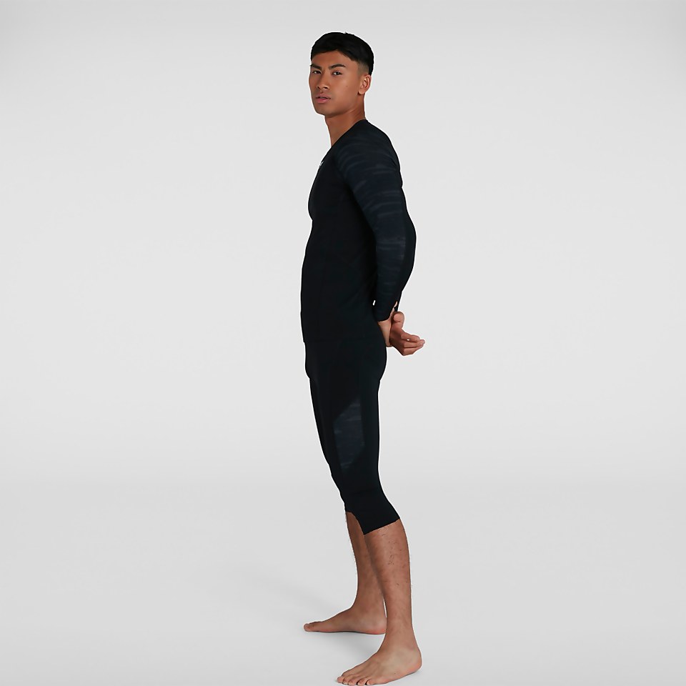 Men's Sports Long Sleeve Rash Top Black